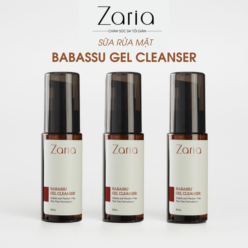 Sữa Rửa Mặt Tạo Bọt Dịu Nhẹ Và Dưỡng Ẩm Zaria Babassu Gel Cleanser 30ml Skincare Cleansing Gel Rửa Mặt Nữ Women Cho Bé Dưỡng Ẩm Da