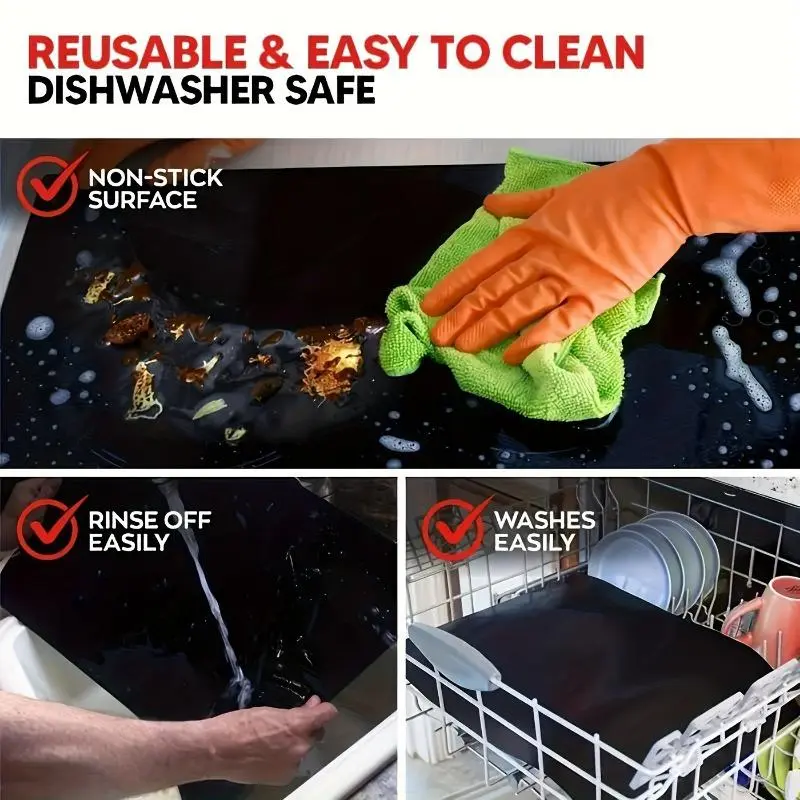 Reusable Non-stick Baking Mat, 8 Counts/set Durable Baking Mat, Baking Sheet Liner, Baking Mat for Oven, Gas Oven, Kitchen Baking Supplies 5