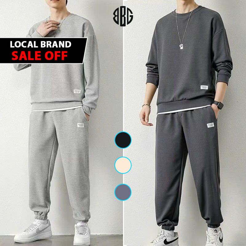 【MUA 2 MIỄN SHIP SET quần áo thể thao Nam Nữ dài tay phối Layer Chất tổ ong Tàu Sport Chạy Bộ