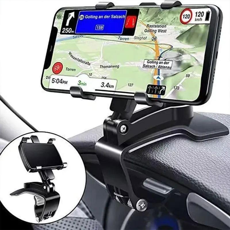 Stand Holder HP Dashboard MOBIL Jepit 360 Derajat 3 in 1 Universal 8