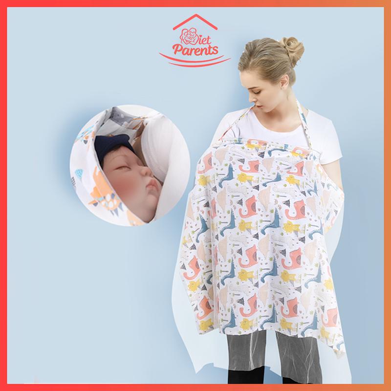 Khăn Che Cho Bé Ti -  Loại 1 Dây Đeo Cổ - Khăn Voan Trùm Mặt Cho Bé Khi Đi Đường - Chất Liệu Cotton và  Polyester