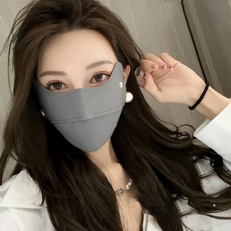 Khẩu trang chống tia UV có logo ĐỔI MÀU chống nắng UPF 50+ che kín toàn mặt 0