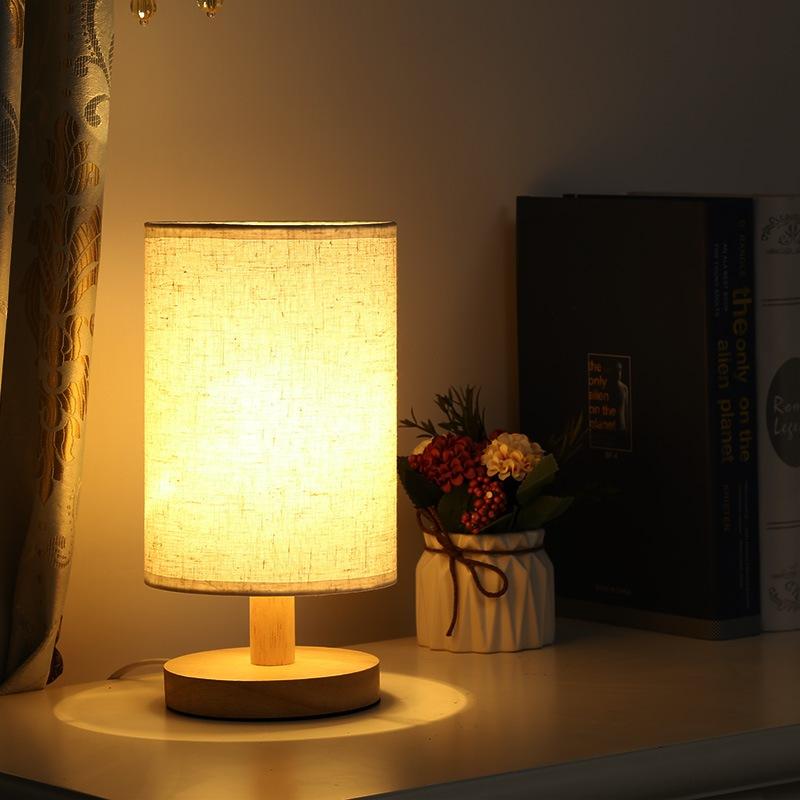 Product Introduction of Usb Dimmable Table Lamp Fabric Shade Table Lamp Led Bedside Night Lamp Bedroom Study Reading Desk Lamp 4