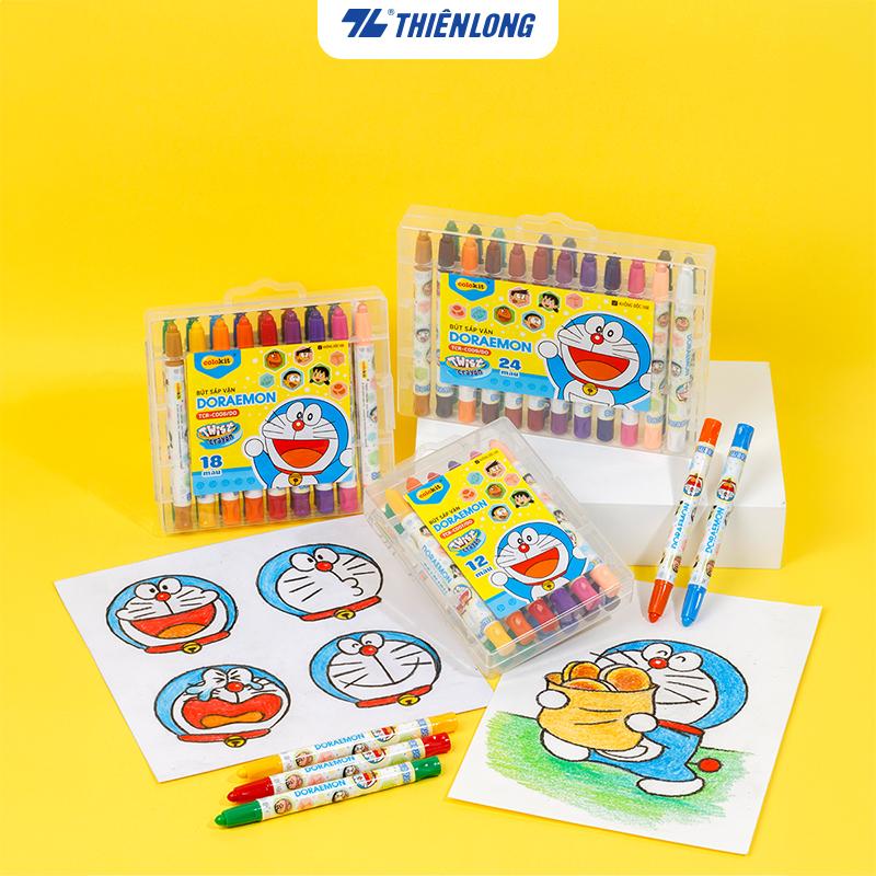 Bút sáp vặn nhiều màu Thiên Long Colokit 12 - 18 - 24 màu