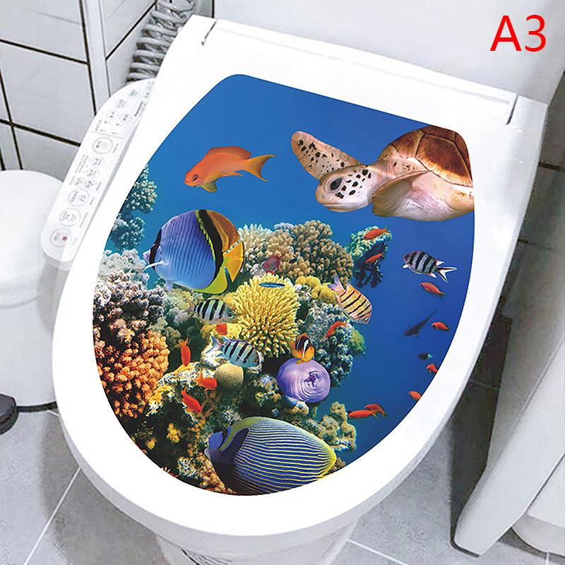 Product Introduction of Pelekat penutup tandas, pelbagai gaya, corak haiwan bawah air, hiasan bilik mandi, lukisan mural boleh tanggal 24