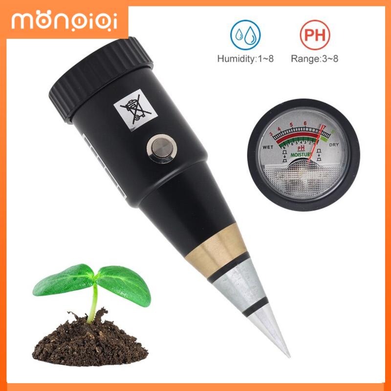 Máy đo pH đất Máy Đo Độ Ẩm Độ pH Độ Chua Nhiệt Độ Của Đất Đa Dụng Khi lần đầu tiên sử dụng máy đo hãy cắm điện cực vào đất nhiều lần để loại bỏ dầu trên bề mặt để không ảnh hưởng đến độ chính xác của độ pH hoặc độ ẩm.