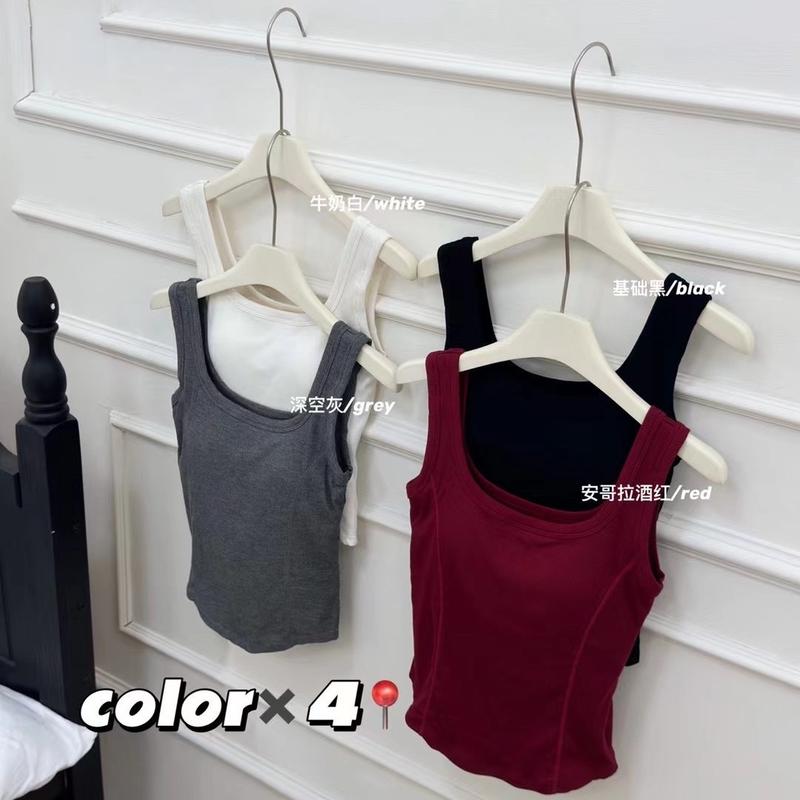 Virtue Pull All-Match Fleece Warm Vest Simple with Chest Pad U Collar Inner Wear Base Outer Wear Slim-Fit Thermal Underwear 3
