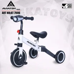 Aviator Sepeda Keseimbangan Anak Aviator AT7906 Balance Bike untuk Usia 1-6 Tahun Dengan Desain Unik & Pilihan Warna Menarik Dilengkapi Musik & Lampu - Putih