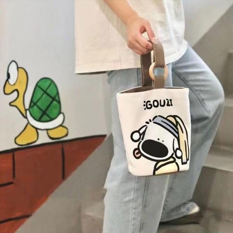 Office Worker Handbag Canvas Bucket Bag Cute Bucket Type Hand Bento Bag Bao Ma Out Handbag Outdoor Sports 8