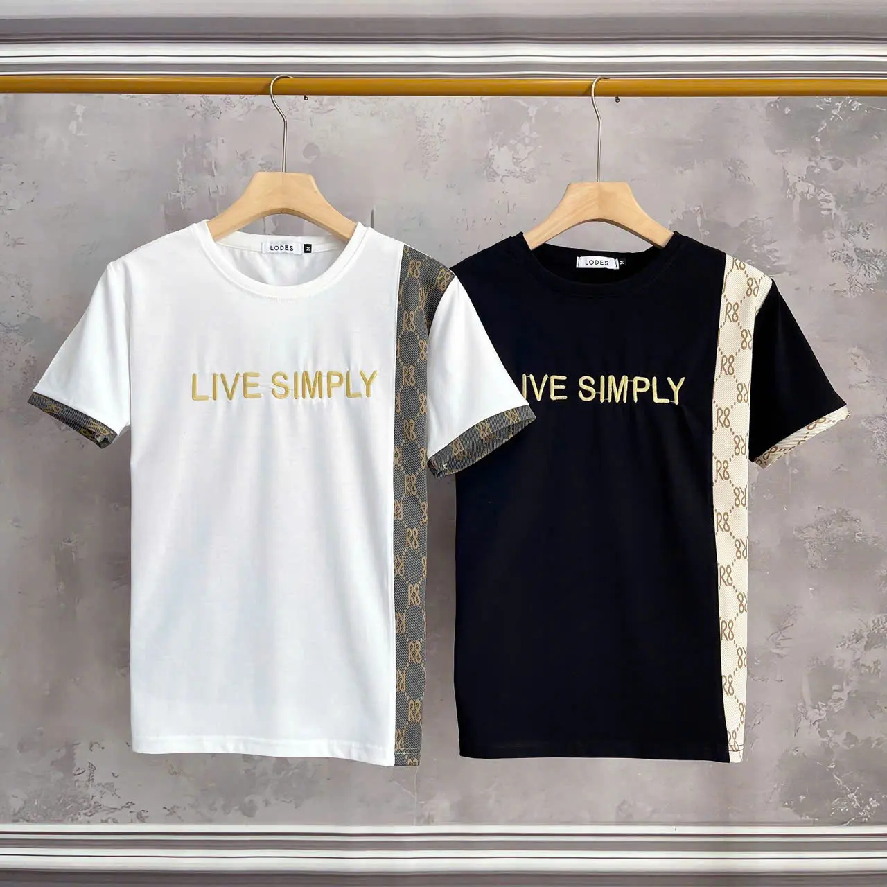 Set bộ nam tay ngắn phối viền dọc áo mẫu trẻ trung chuẩn menswear