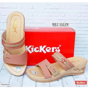 sandal wedges kickes wanita
