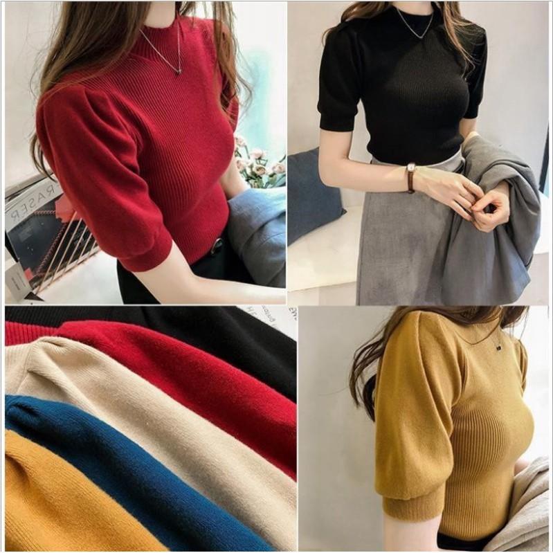 Product Introduction of Áo len tay bồng hot hittt T246 cho nữ - Nhung 0
