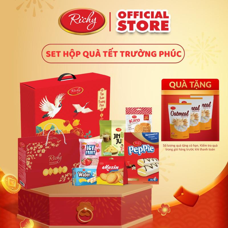 [PQL][TẶNG 3 yến mạch] RICHY Hộp Qùa Tết Tân Xuân Trường Phúc- Tết 2026 quatet set  quà