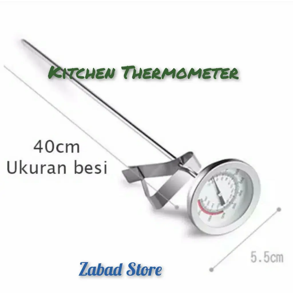 THERMOMETER MINYAK DEEP FRY 40 CM THERMOMETER MAKANAN THERMOMETER MINUMAN Steel Stainless