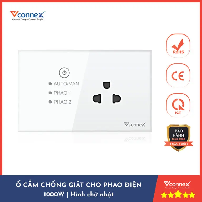 Ổ cắm chống giật cho phao điện, bồn bể ngầm - Cảnh báo rò rỉ điện, an toàn lắp đặt