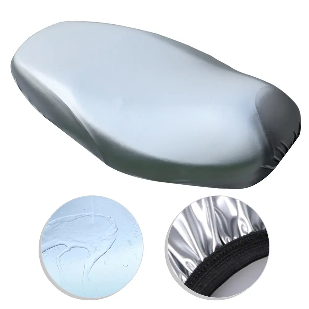 Silver General Motorcycle Cushion Cover Waterproof Anti-sun Protector Cover