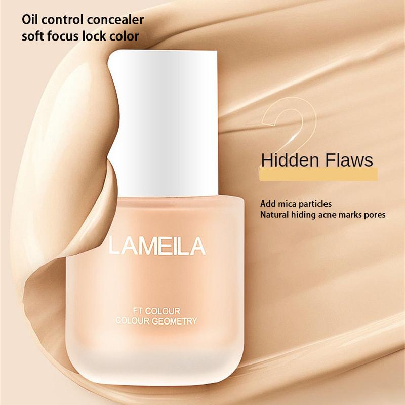 LAMEILA-Kem Nền Dạng Lỏng Mờ, Kem Che Khuyết Điểm Dưỡng Ẩm Không Thấm Nước, Kiểm Soát Dầu, Kem Nền Làm Sáng, Làm Trắng Lâu Trôi, Che Phủ Toàn Bộ, Sẹo Mặt, Mụn Trứng Cá, Quầng Thâm, Kem BB, Trang Điểm Mặt, 30G