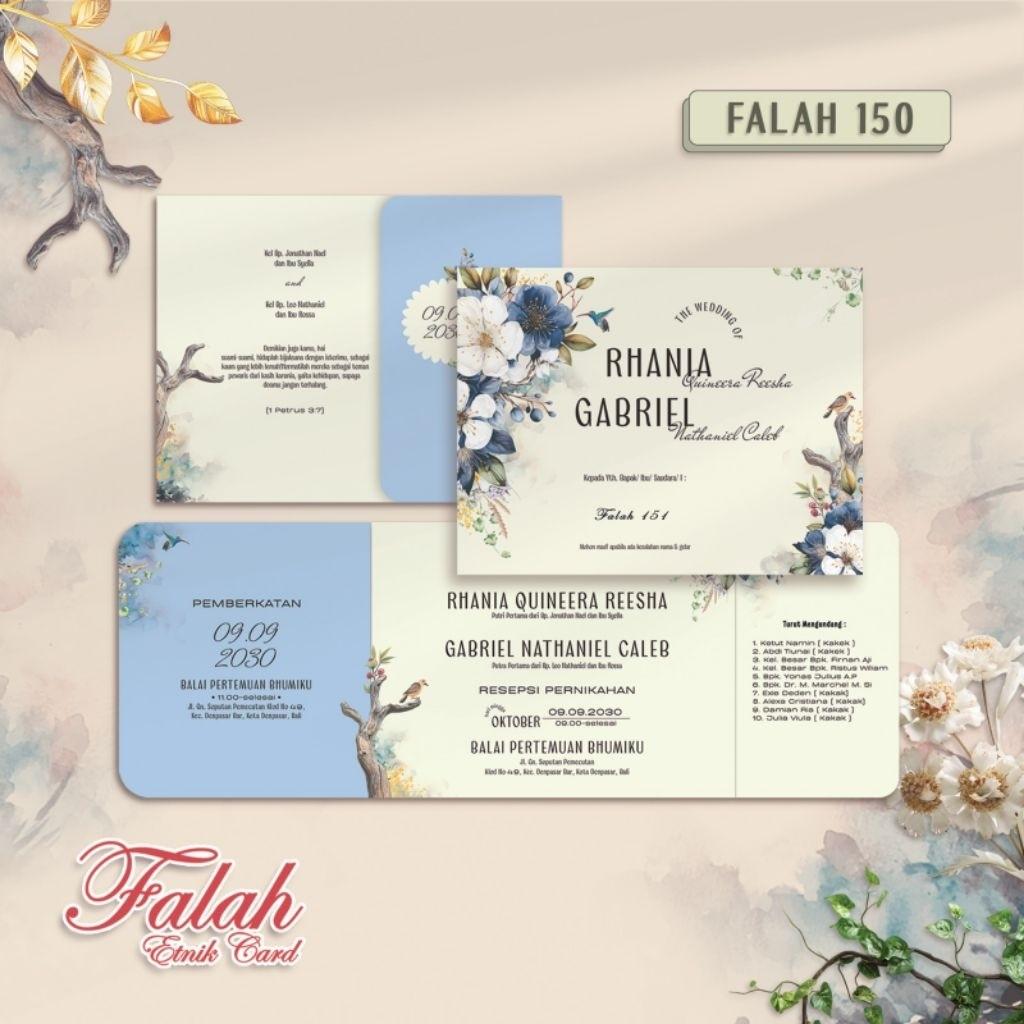 Undangan Pernikahan FALAH150 Elegan Modern Paket Lengkap 100 PCS Gratis Label & Plastik - JanjiKita | Default