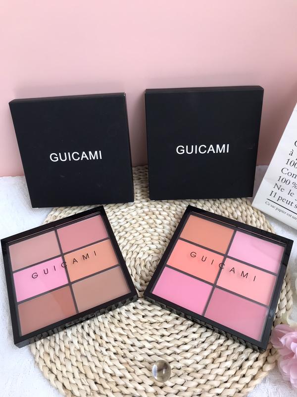Bảng Má Hồng Guicami 6 Ô Trang Điểm Phấn Má Tự nhiên style Hàn Quốc