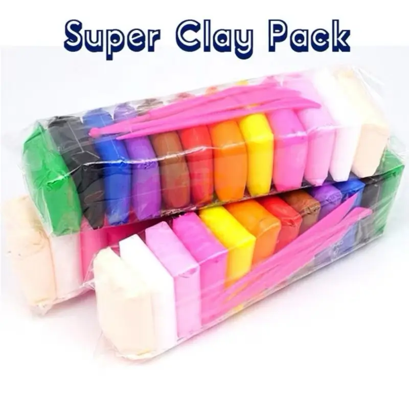 (OP) CLAY POLYMER MAINAN ANAK ISI 12 PCS WARNA WARNI / MAINAN LILIN EDUKASI