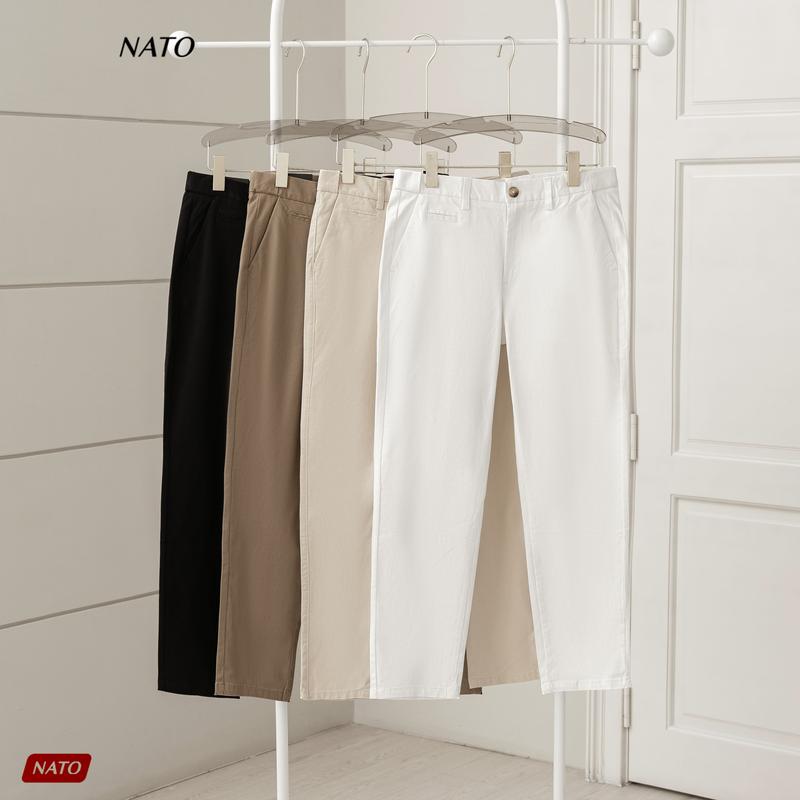 Quần Dài Chinos Nam CHRIS Vải Kaki Cotton Trơn Cao Cấp Trơn Màu Xám Đen Xanh Nâu Be Đẹp Co Giãn Tag Chun Khaki NATO Pants Menswear