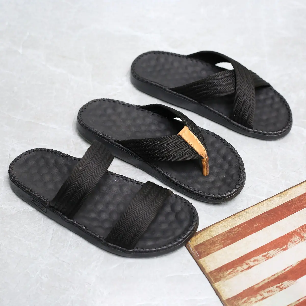 Dép doctor nam - full mẫu dù dày dặn khâu đế chắc chắn 3 loại inichi studio DéP Đế Bằng Sandal