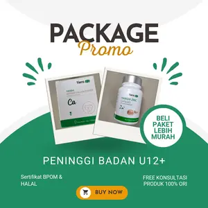 Paket Suplemen Peninggi Badan U12+ Alami, Organik, Bebas Susu