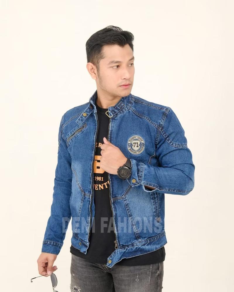 Product Introduction of jaket jeans pria resliting lengan panjang 13
