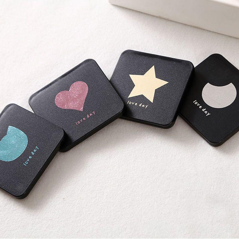  Gương mini gấp gọn 2 mặt gương gập nhỏ dùng để soi trang điểm để bàn bỏ túi cho nữ cute 7*6.5cm 
