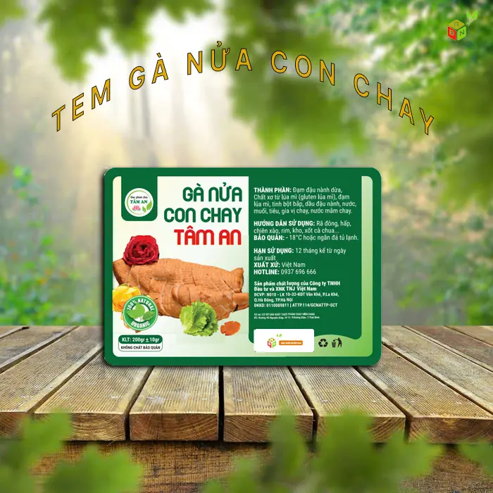 Tem 400g Dán Hình Gà Nửa Con Tâm An - NPP An Bảo Nam