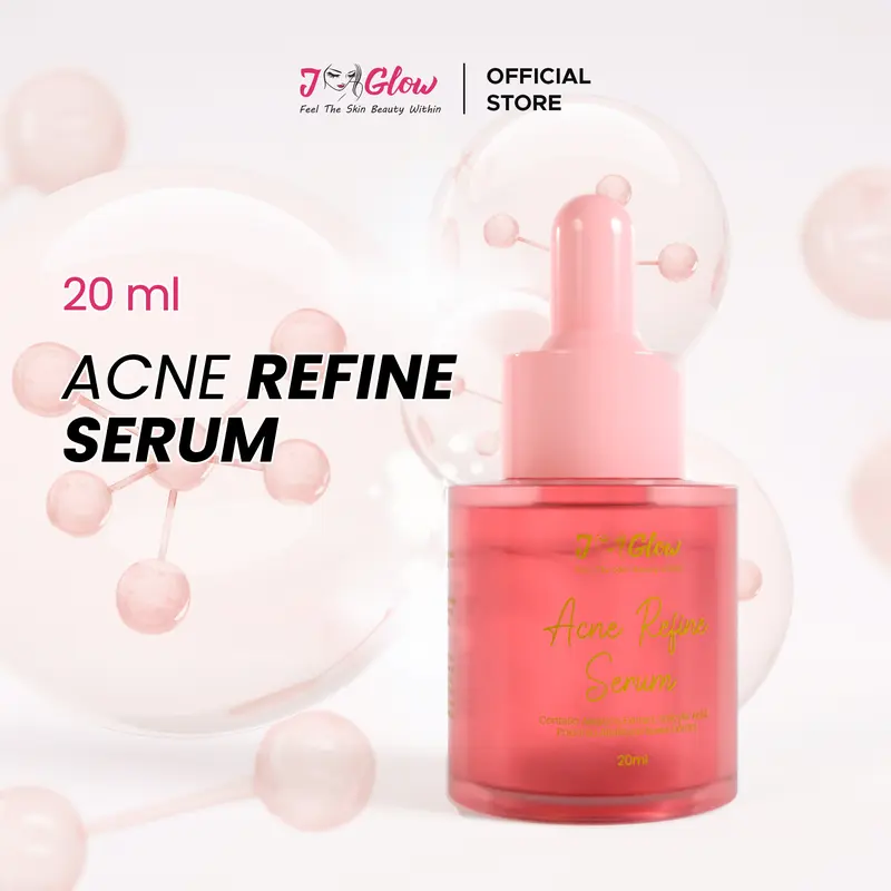 JGLOW Skincare Acne Refine Serum  Perawatan  Pencerah Wajah muka Berjerawat Berminyak Bruntusan - 20 ml 1
