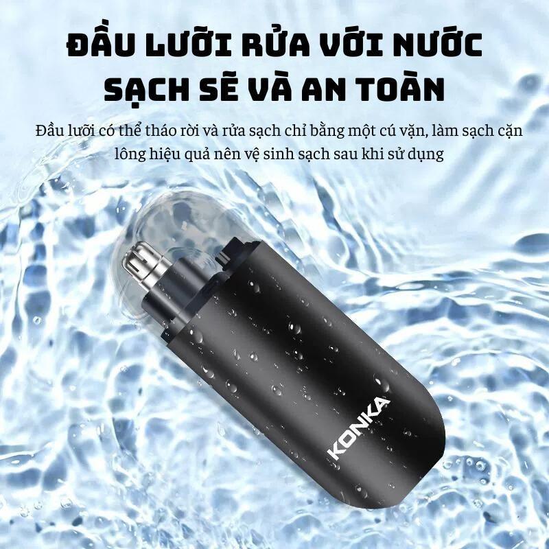 Máy cắt tỉa lông mũi điện mini KONKA, UK thuận tiện mang đi du lịch công tác 7