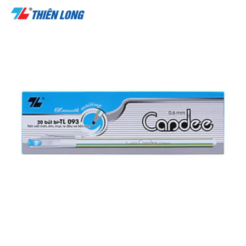 Hộp 20 Chiếc Bút Bi Nến Candee TL 093 Mực Xanh Đen 2