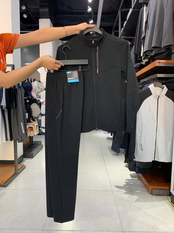 Bộ gió thể thao lót nỉ Nam dòng cao cấp nhà AT mẫu mới 2024 thời trang - Chất vải Polyeste và Spandex - Sport Quần