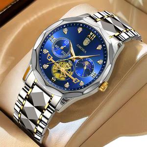 Jam Tangan Kuarza, Jam Tangan Lelaki, Jam Tangan Tiga Tangan, Pengeluar Jam Tangan Merentas Sempadan, dengan Bateri Watches