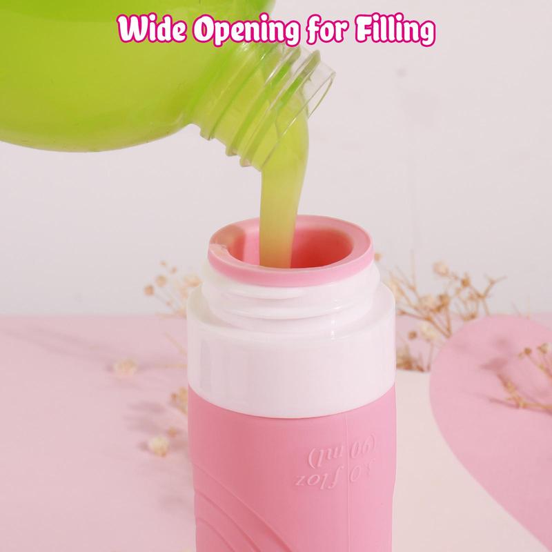 Product Introduction of Silicone Travel Toiletry Bottle with Storage Bag, 4 Counts Portable Leak Proof Toiletries Storage Container, Travel Toiletry Storage Box for Shampoo, Conditioner, Lotion 13