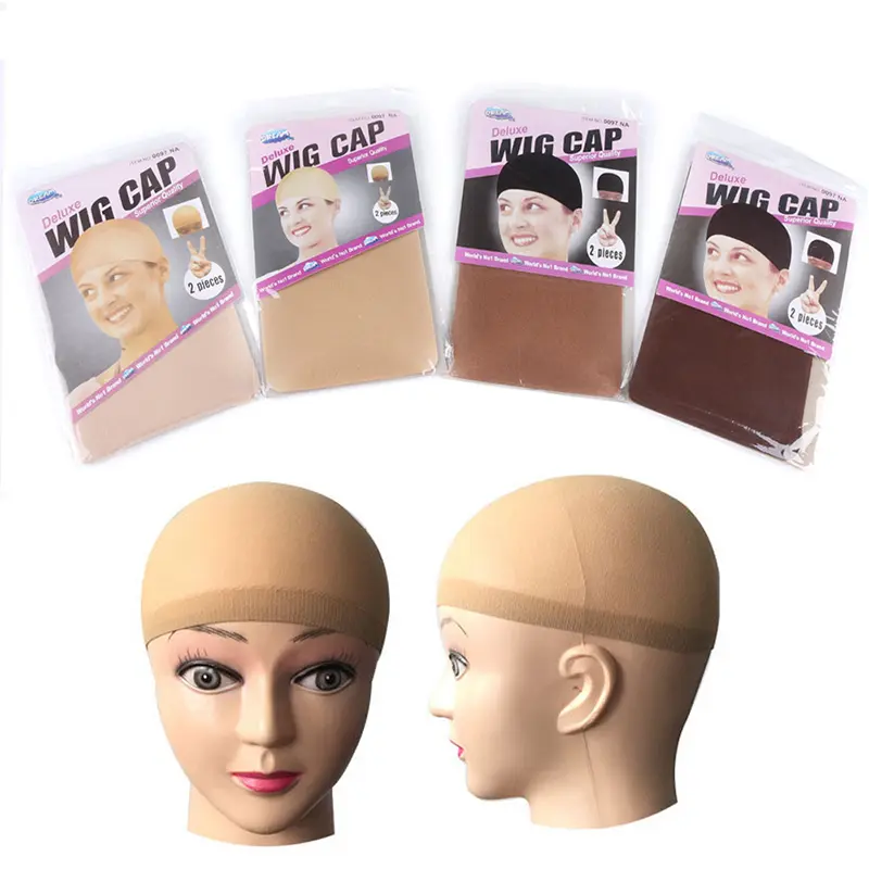 1 Pcs High quality wig cap lined with mesh black ladies real hair lace forehead wig