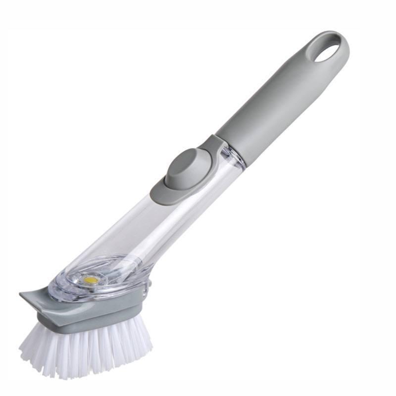 Bàn Chải Cọ Rửa Chén Bát Xoong Nồi, Chà Rửa Đa Năng 2in1 Có Chỗ Đựng Nước Rửa Chén 5
