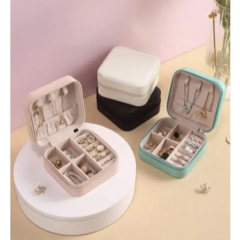 KOTAK PERHIASAN / Kotak Cincin Kalung Tempat Penyimpanan Jewelry Box Case Anting Cincin Aksesoris Serbaguna 2