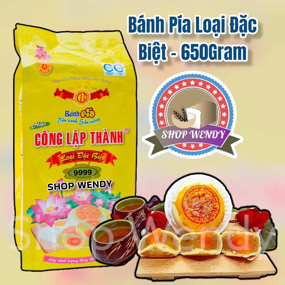 Bánh Pía Cao Cấp - Đặc Biệt Ngon Nhất Của Công Lập Thành - 650GRAM/GÓI Cake Food