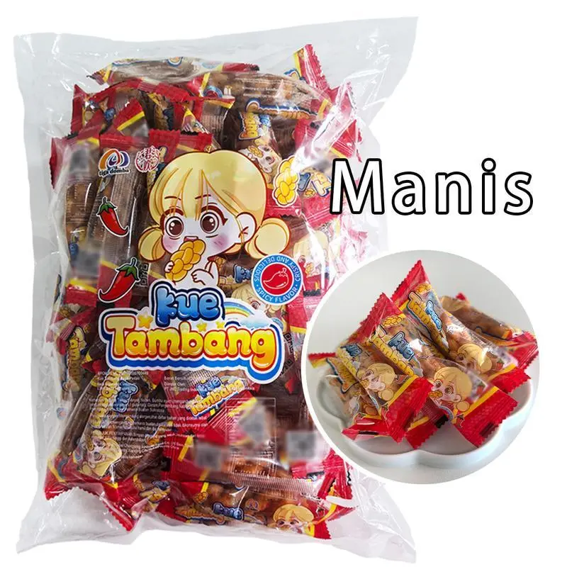 【Halal】1 Kantong Isi 60PCS/120PCS Kue Tambang: Pilihan Rasa Pedas & Manis,Camilan Halal yang Cocok untuk Relaksasi dan Acara Kumpul-Kumpul! Dikemas dalam kantong kecil,lebih praktis untuk disimpan! Snack Food Cookies Cemilan Kering 2