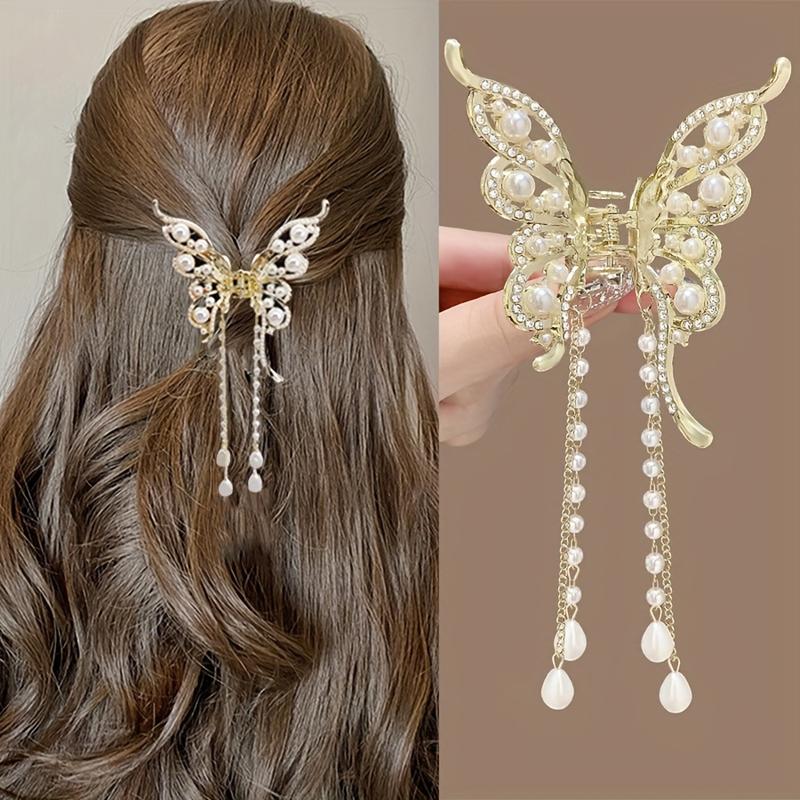 Klip Rambut Rama-rama Besar, Fesyen, Aksesori Rambut Rama-rama Berongga ...