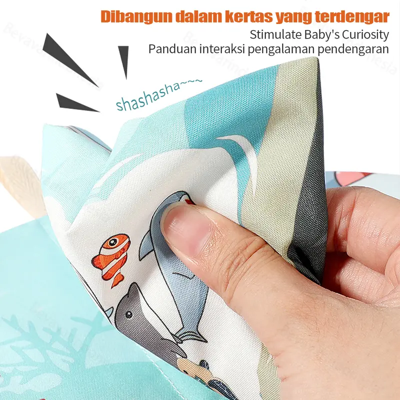 Bevavar Buku Kain Bayi Soft Book Newborn 3d Buku Bantal Bayi Cloth Book Edukasi Bayi 2