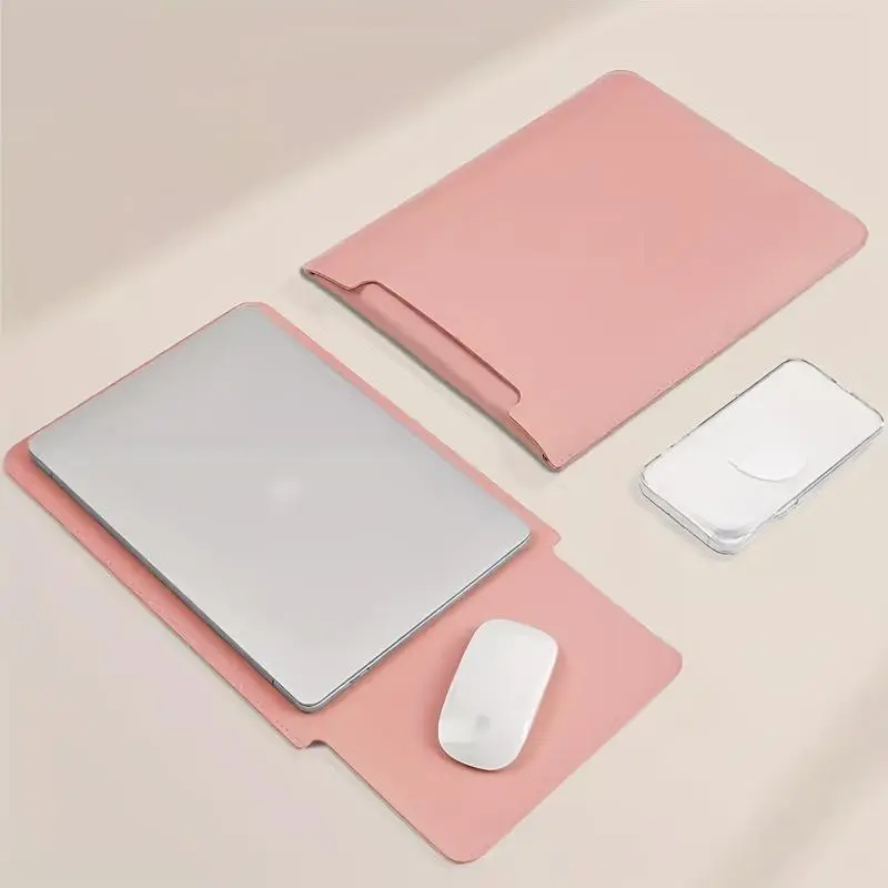 Solid Color Laptop Case, 1 Count Portable Slim Laptop Protective Cover with Mouse Pad, Dustproof Laptop Protector for Home Office 8