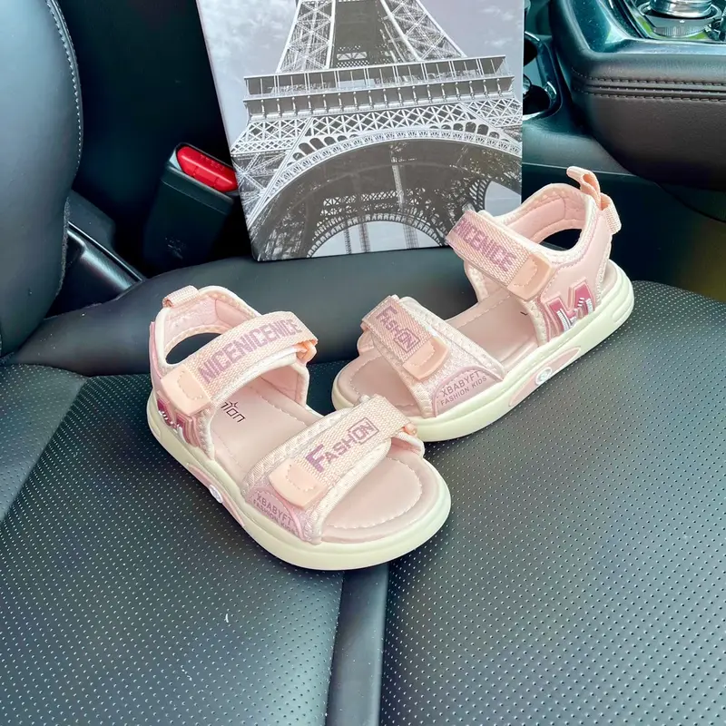 Size 27-37 [ƯU ĐÃI] GIÀY SANDAL BÉ TRAI/GÁI Thiết kế đơn giản, đế siêu nhẹ, chống trơn trượt, 2 khoá dán tăng giảm A187 183 6