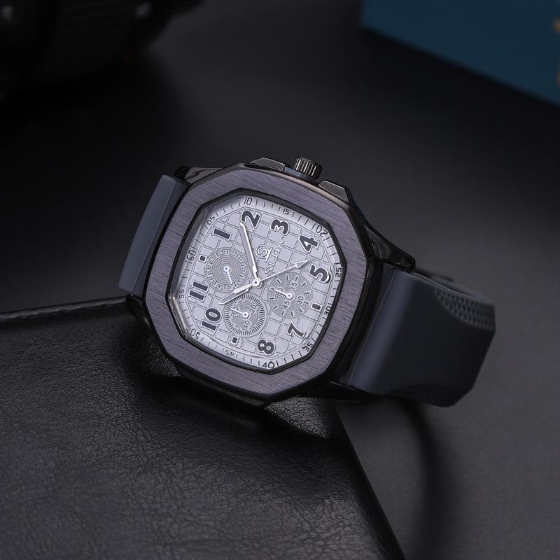 Đồng Hồ Thạch Anh Kỹ Thuật Số, Mặt Số Lớn, Dây Silicon Vuông, Sản Phẩm Bán Chạy Watch