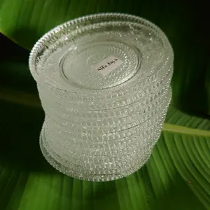 12 pcs tatakan gelas bahan kaca/piring kecil/PISIN/LEPEK TATAKAN GELAS KACA