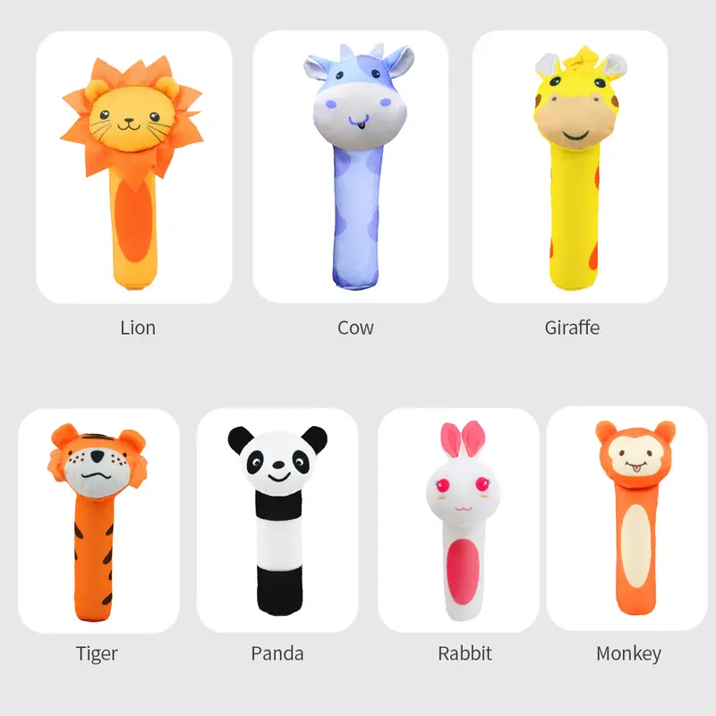 LAKOE Boneka rattle bayi doll toys mainan anak stik hewan animal binatang 8