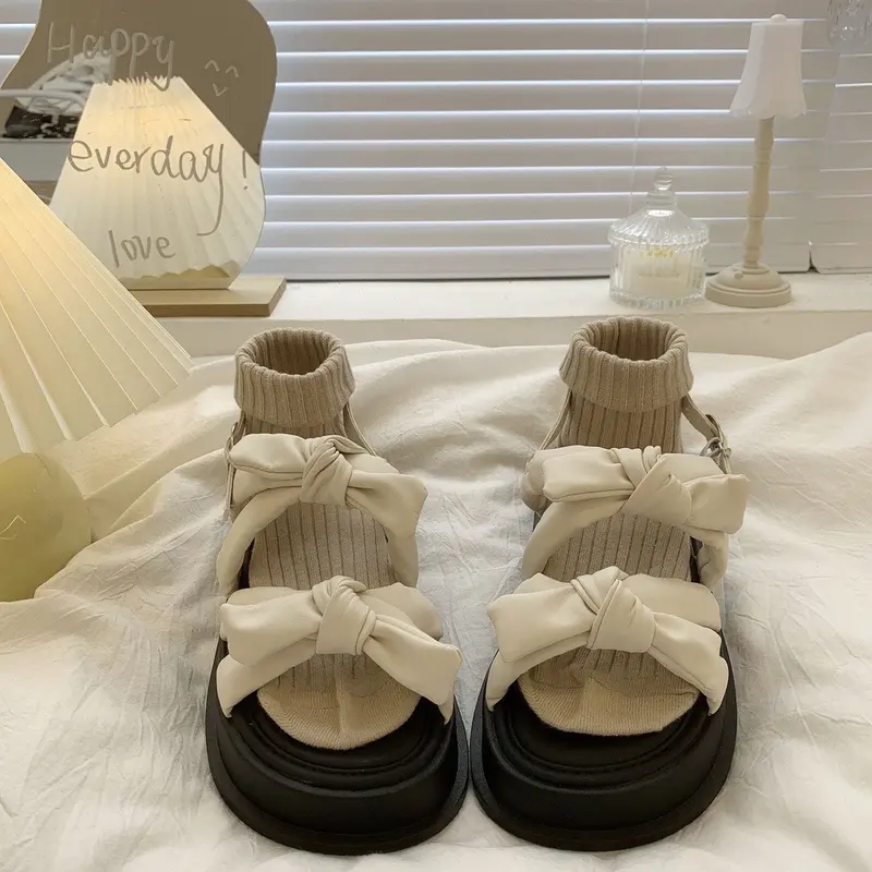 Sandal nữ thời trang thắt nơ xinh xắn 2024 hàng QCCC fullbox 3
