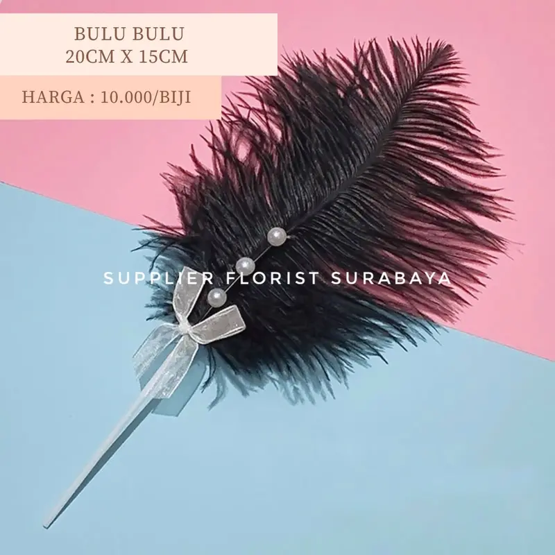 HIASAN KUE TART MODEL BULU BULU PUTIH DAN HITAM TOPPER KUE TART, BULU KAWAT MODEL HATI SPIRAL, BULU MODEL SAYAP 7